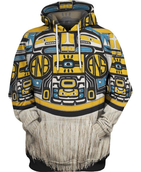 WelcomeNative Native Abtract 3D Hoodie, All Over Print Hoodie, Native American