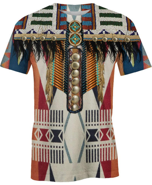 WelcomeNative Brown Multi Pattern 3D Hoodie, All Over Print Hoodie, Native American