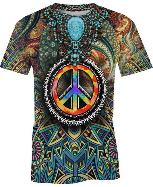 WelcomeNative Hippie Peace 3D Hoodie, All Over Print Hoodie, Native American