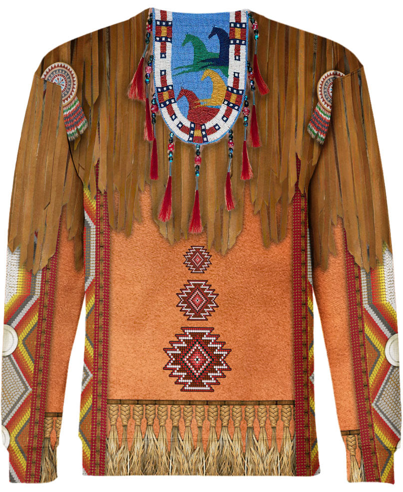 WelcomeNative Tassels Style Native American Hoodie, All Over Print Hoodie, Native American