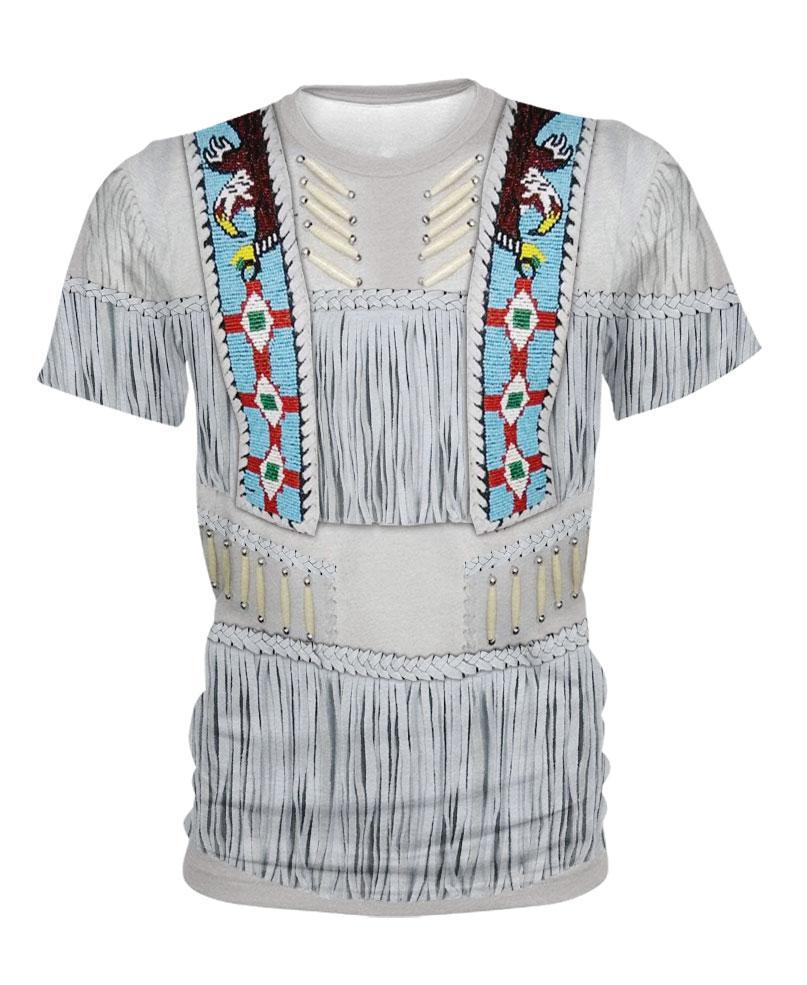 WelcomeNative Blue & White Pattern 3D Hoodie, All Over Print Hoodie, Native American