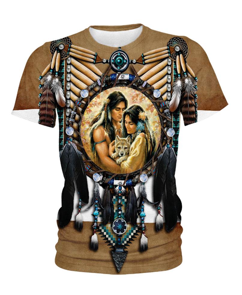 WelcomeNative Feather Native Motifs 3D Hoodie, All Over Print Hoodie, Native American