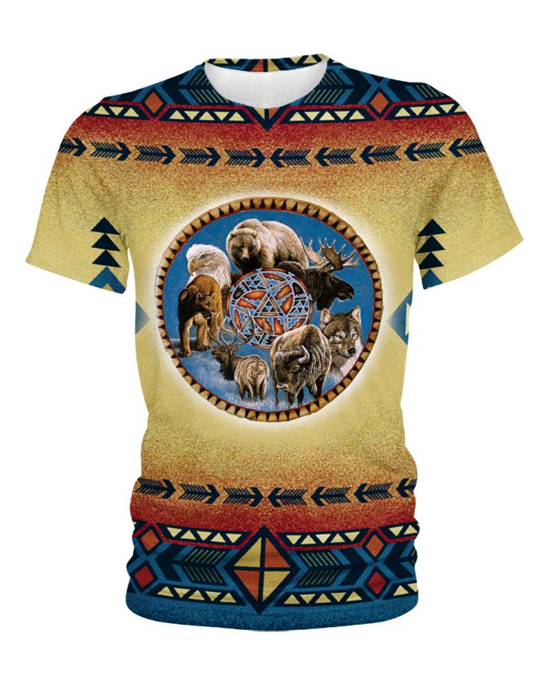 WelcomeNative Native Animal Spirit 3D Hoodie, All Over Print Hoodie, Native American