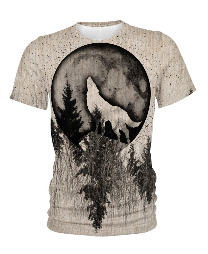 WelcomeNative Ancient Native Wolf 3D Hoodie, All Over Print Hoodie, Native American