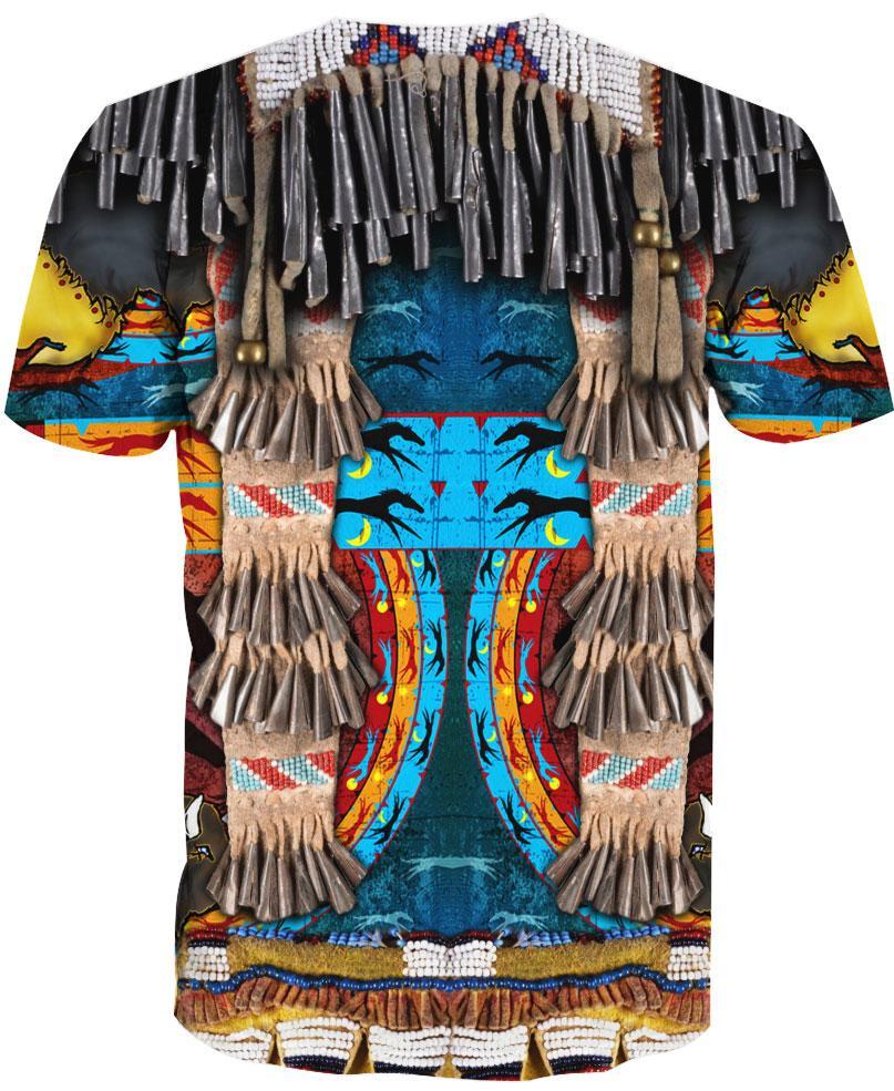 WelcomeNative Blue Native Motif, 3D T Shirt, All Over Print T Shirt, Native American