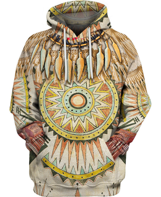WelcomeNative Culture Pattern Native American 3D Hoodie, All Over Print Hoodie
