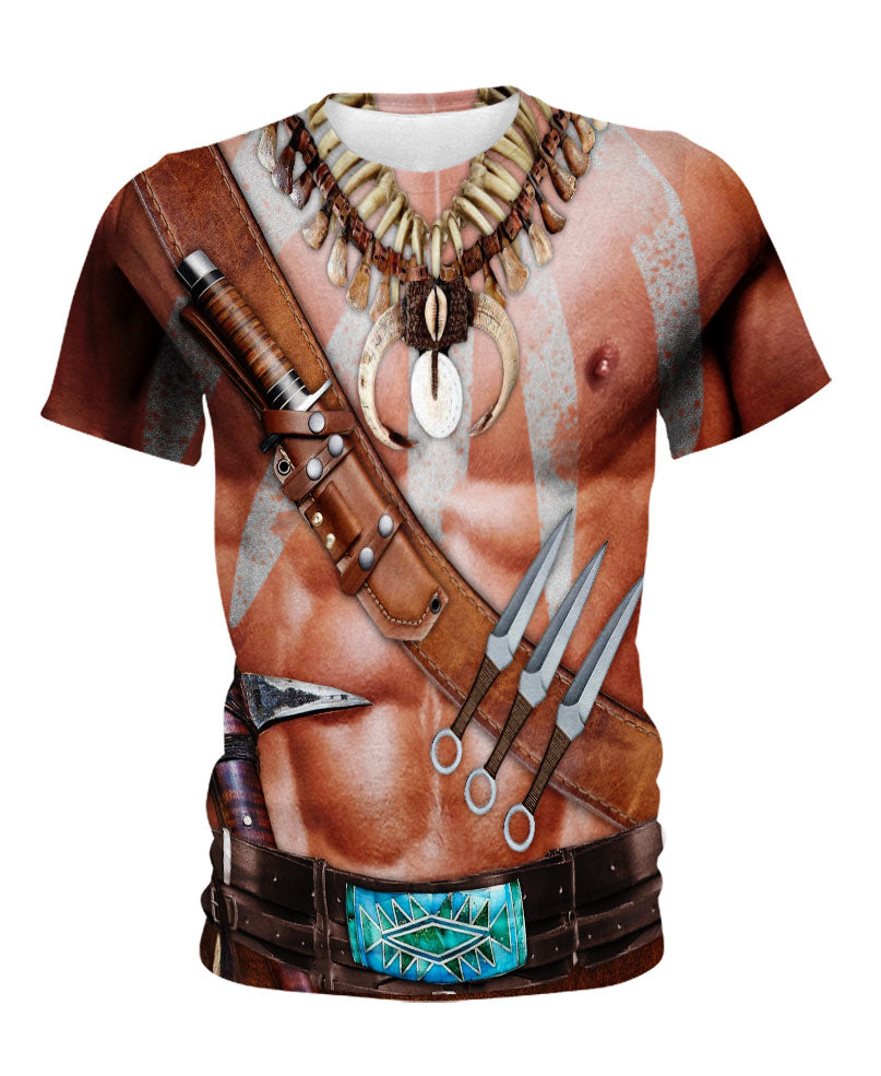 WelcomeNative Warrior Style Native Ameican Hoodie, All Over Print Hoodie, Native American - Design #1