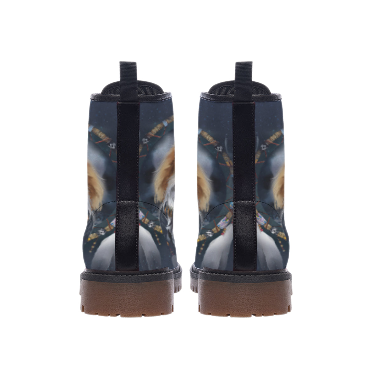 WelcomeNative Wolf Native Leather Martin Short Boots