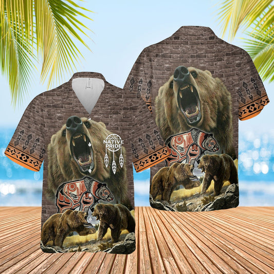 Native Bear Hawaiian Shirt