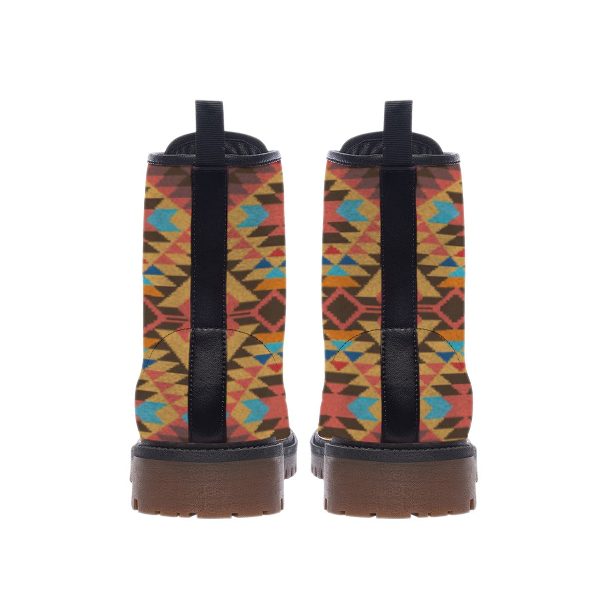 WelcomeNative Pattern Native Leather Martin Short Boots