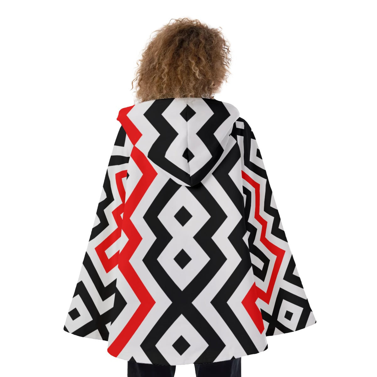 WelcomeNative Native American Hooded Flared Coat, 3D Hooded Coat, All Over Print