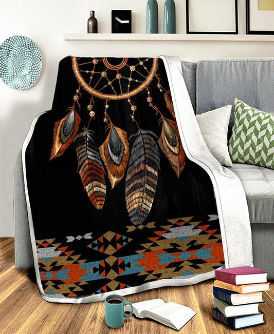 WelcomeNative Dreamcatcher Fleece Blanket, 3D Fleece Blanket, All Over Print, Native American