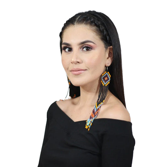 WelcomeNative Handmade Long Beaded Earrings