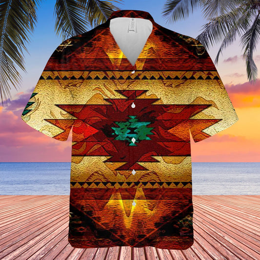 United Tribes Brown Hawaiian Shirt