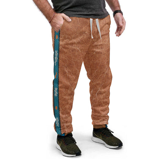 WelcomeNative Brown Native Sweatpants, 3D Sweatpants, All Over Print Sweatpants