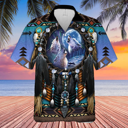 Native American Hawaiian Shirt Welcome Native