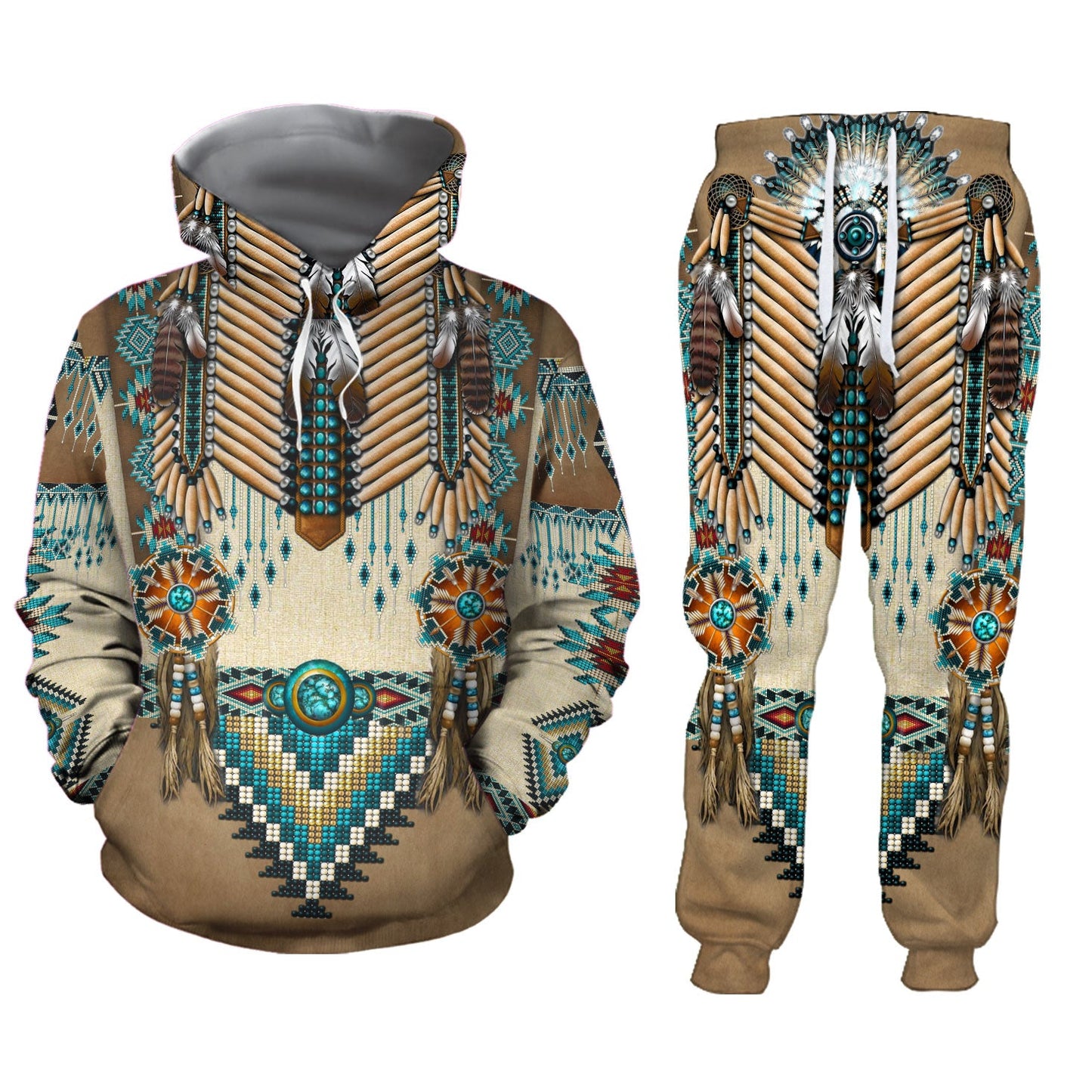 WelcomeNative 3D Native Hoodie, 3D Sweatpants Set, Native american - Design #3