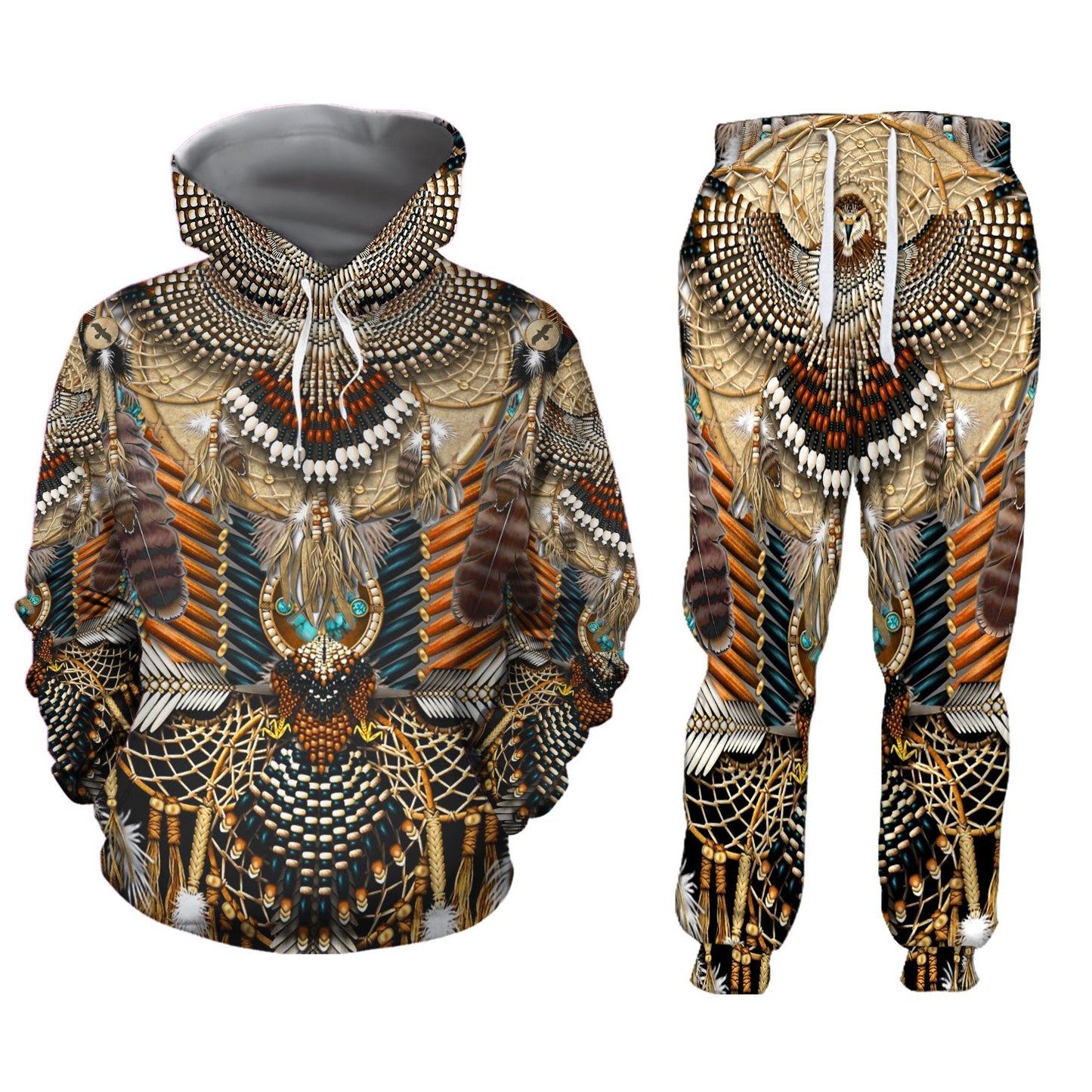 WelcomeNative 3D Native Hoodie, 3D Sweatpants Set, Native american - Design #2