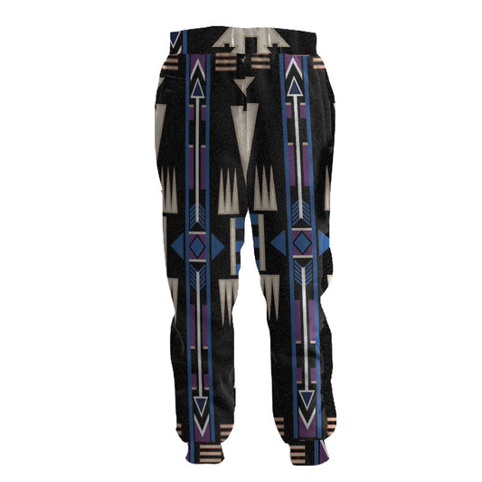 WelcomeNative Blue Pattern Native Sweatpants, 3D Sweatpants, All Over Print Sweatpants