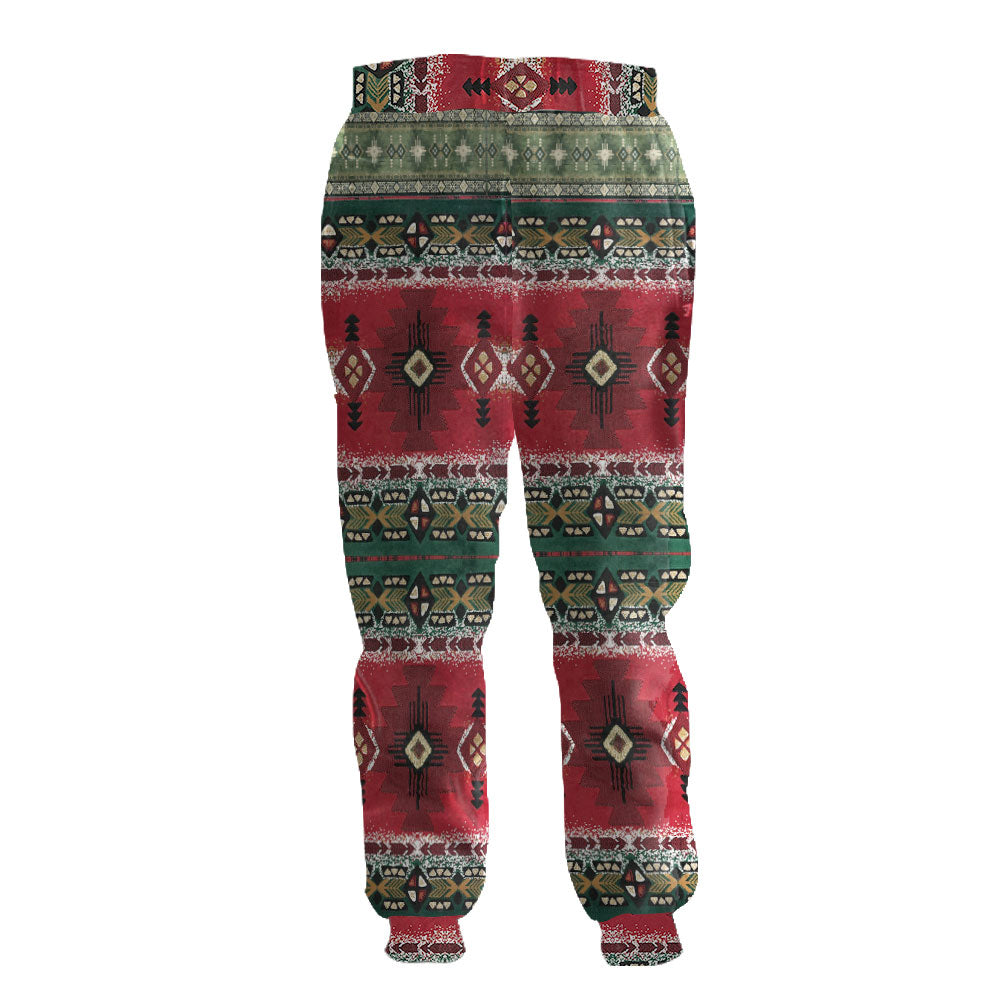 WelcomeNative Native American Pattern Sweatpants, 3D Sweatpants, All Over Print Sweatpants