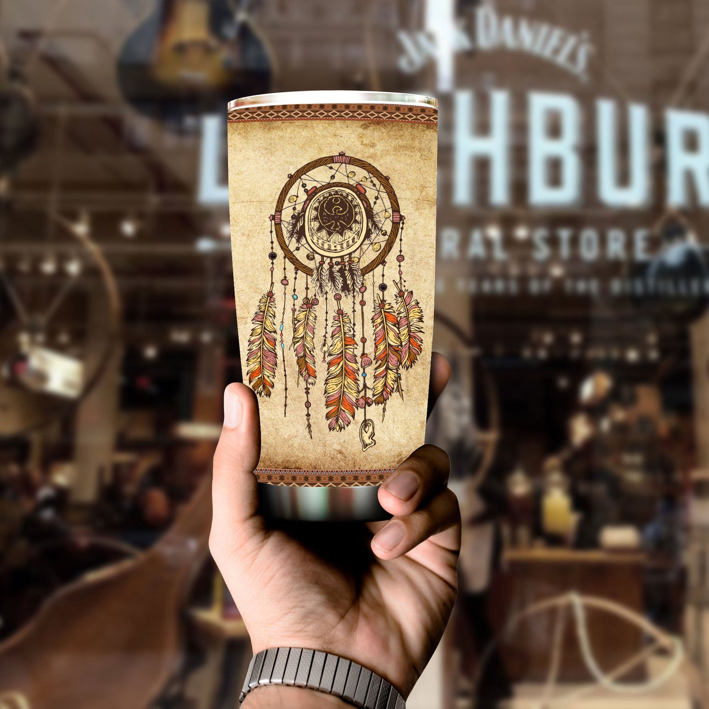 WelcomeNative Dreamcatcher Tumbler, 3D Tumbler, All Over Print Tumbler, Native American