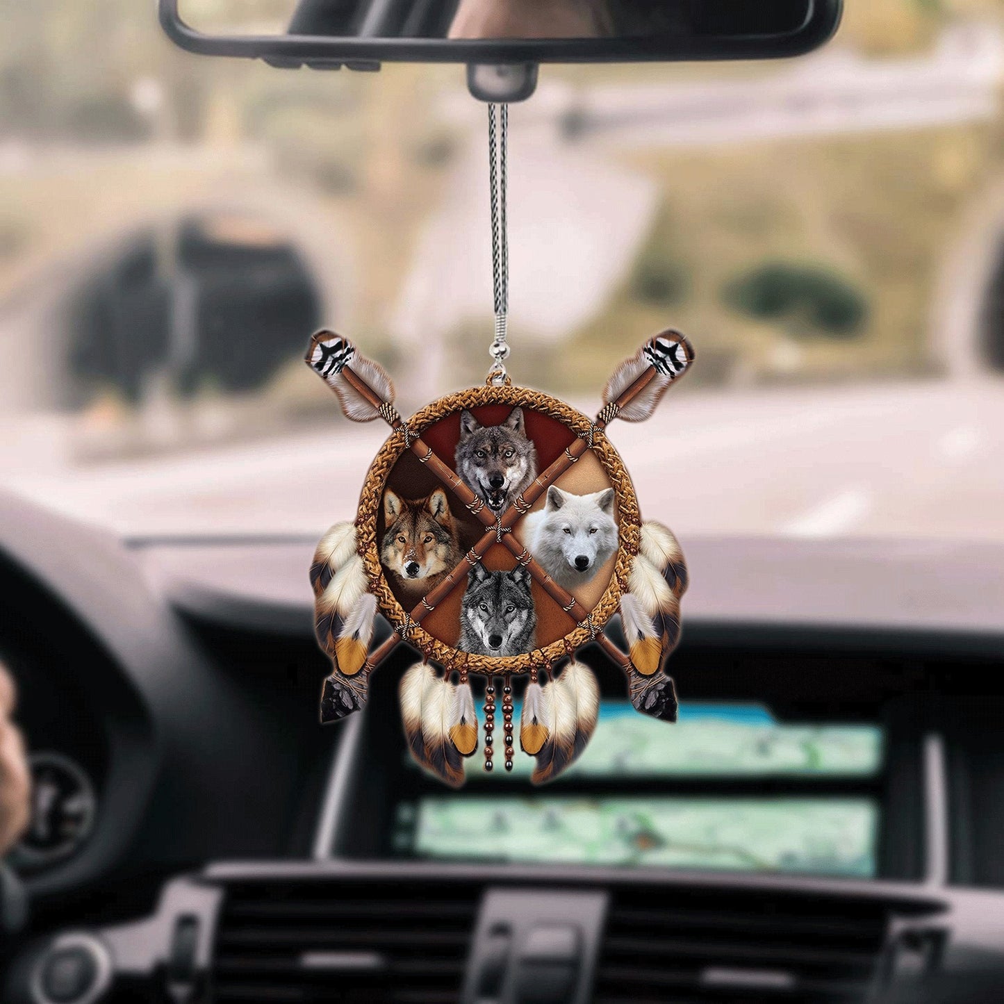 WelcomeNative Native American Unique Design Car Hanging Ornament, 3D Ornament