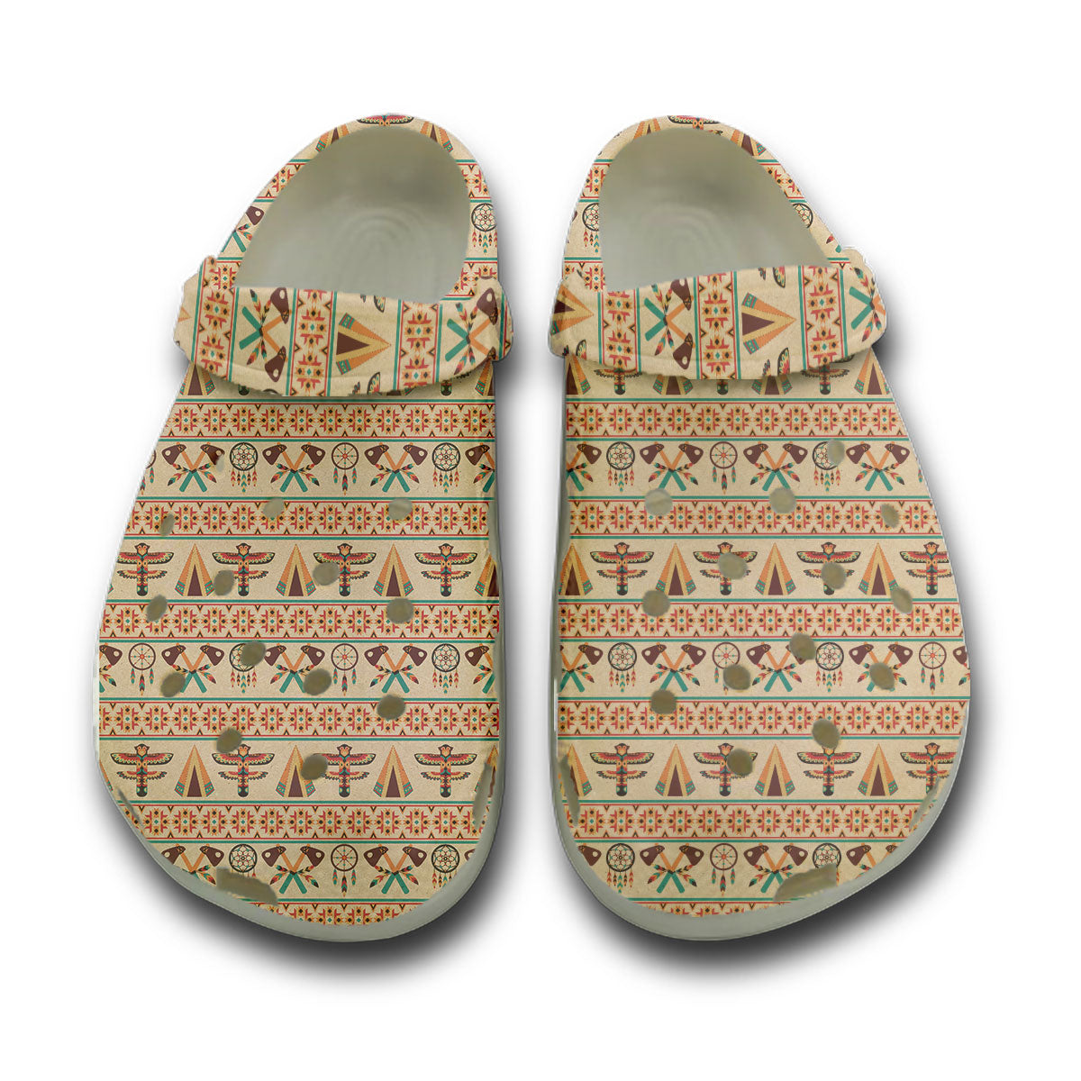 WelcomeNative Native Pattern Clog Shoes For Women and Men - Design #17456