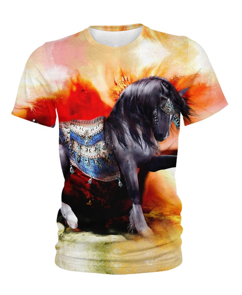WelcomeNative Native Horse Hoodie, All Over Print Hoodie, Native American