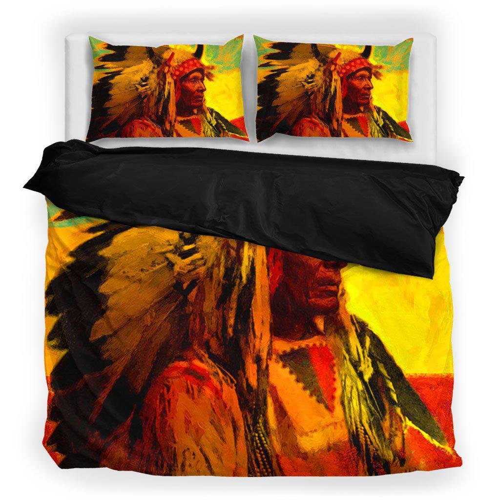 WelcomeNative Native Power Chief Bedding Set, 3D Bedding Set, All Over Print, Native American