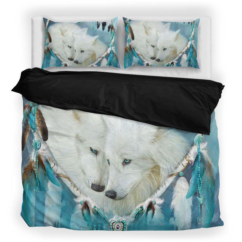 WelcomeNative Lovely Wolf Dream Hoodie Dress, 3D Hoodie Dress,All Over Print Hoodie Dress
