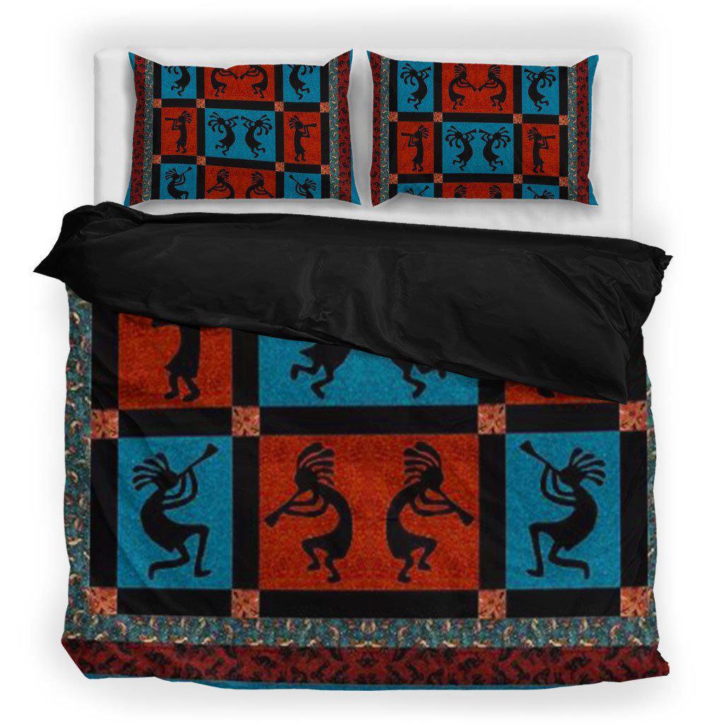 WelcomeNative Native Grid Pattern Bedding Set, 3D Bedding Set, All Over Print, Native American