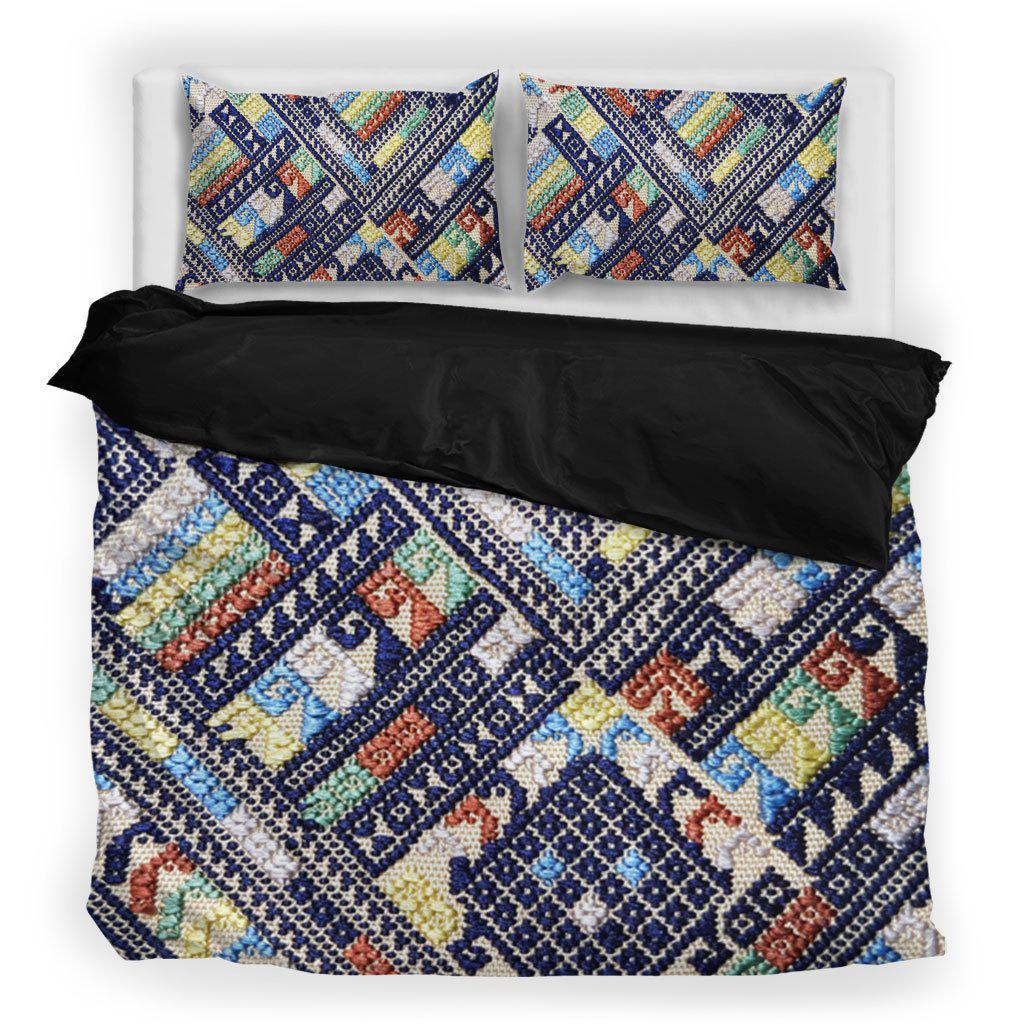 WelcomeNative Dark Color Pattern Bedding Set, 3D Bedding Set, All Over Print, Native American