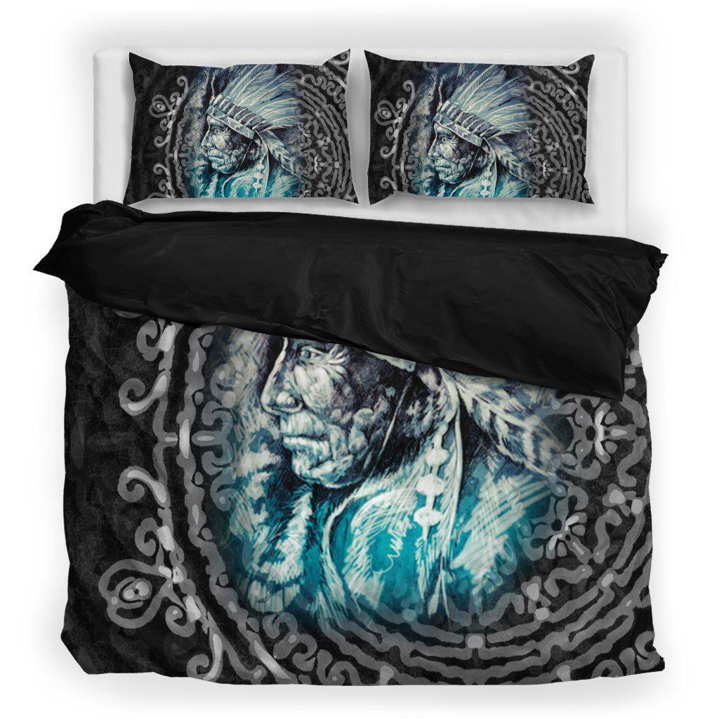 WelcomeNative Native Turquoise Motifs Bedding Set, 3D Bedding Set, All Over Print, Native American