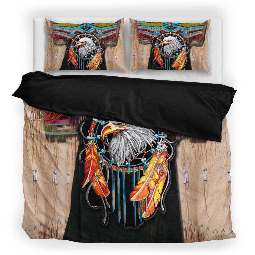 WelcomeNative Dreamcatcher Eagle Hoodie Dress, 3D Hoodie Dress,All Over Print Hoodie Dress