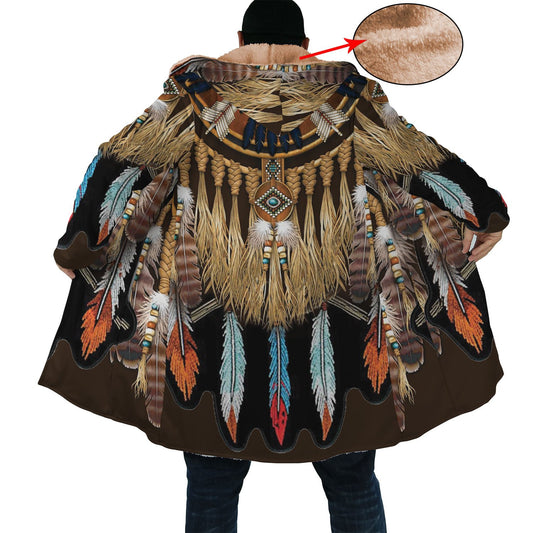 WelcomeNative Feather Native Hoodie Dress, 3D Hoodie Dress,All Over Print Hoodie Dress