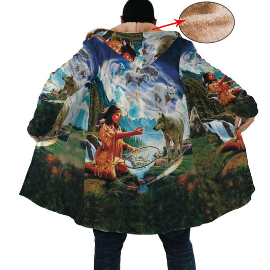 WelcomeNative Heart Chief Native 3D Dream Cloak, All Over Print Dream Cloak, Native American