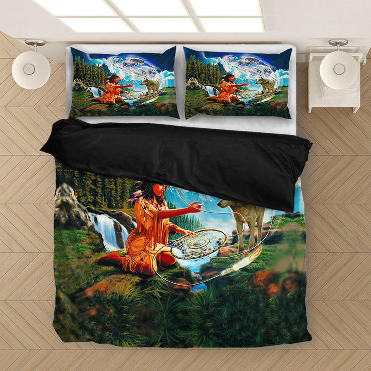 WelcomeNative Native Scene - 3D Bedding Set Bedding Set, 3D Bedding Set, All Over Print, Native American