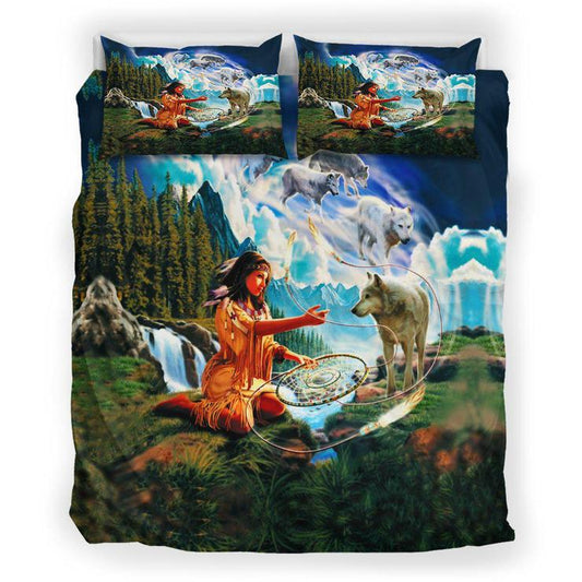 WelcomeNative Native Scene - 3D Bedding Set Bedding Set, 3D Bedding Set, All Over Print, Native American