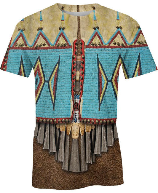 WelcomeNative Native Pattern Blue 3D Hoodie, All Over Print Hoodie, Native American