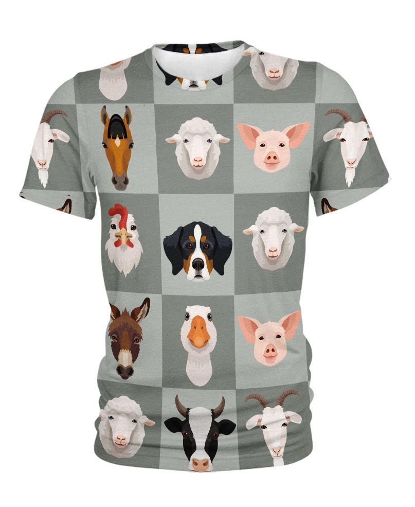 WelcomeNative Love Animals Farmer 3D Hoodie, All Over Print Hoodie, Native American
