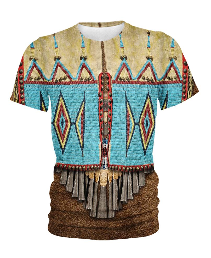 WelcomeNative Native Pattern Blue 3D Hoodie, All Over Print Hoodie, Native American