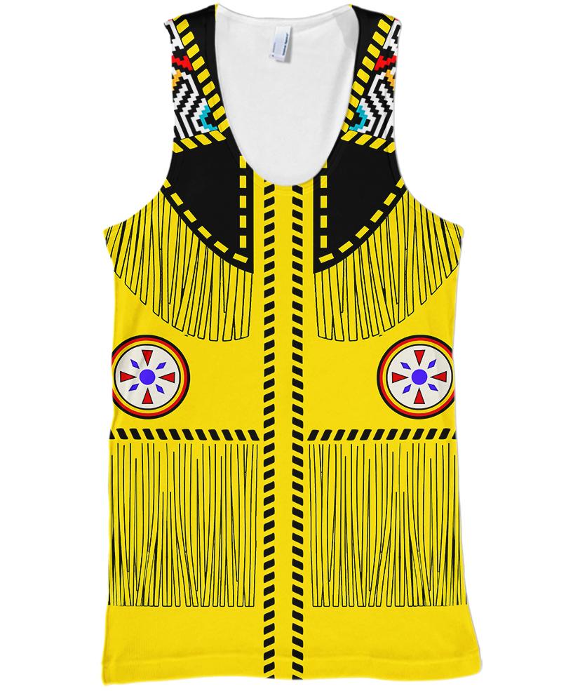 WelcomeNative Yellow Native Hoodie, All Over Print Hoodie, Native American