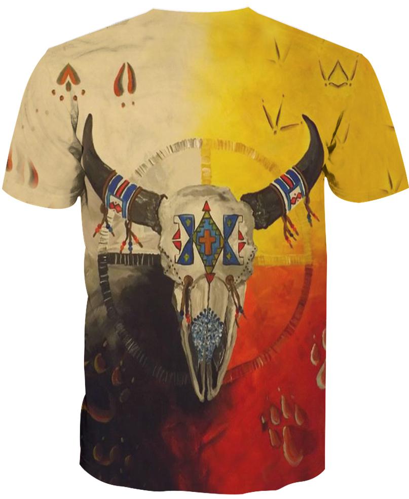 WelcomeNative Native Buffalo Skull 3D Hoodie, All Over Print Hoodie, Native American