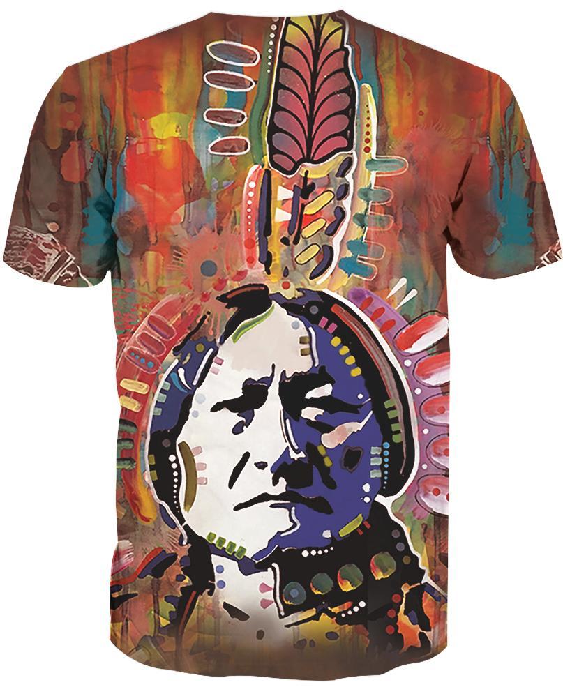 WelcomeNative Chief Sitting Bull, 3D T Shirt, All Over Print T Shirt, Native American