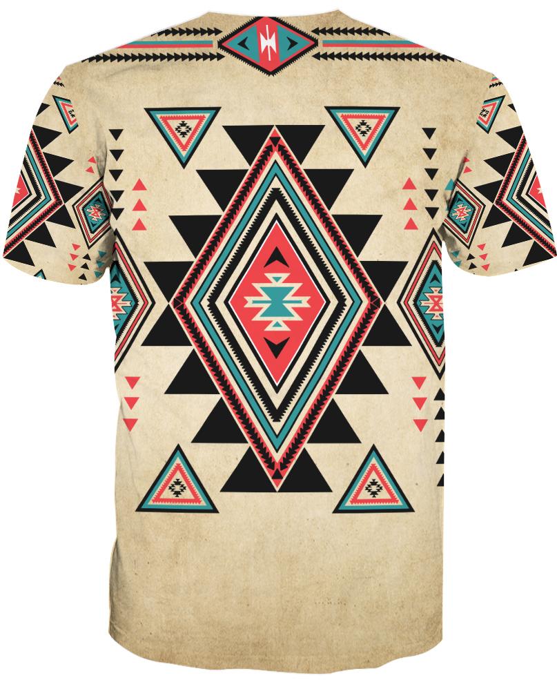 WelcomeNative 3D Ancient Pattern T Shirt, 3D T Shirt, All Over Print T Shirt, Native American