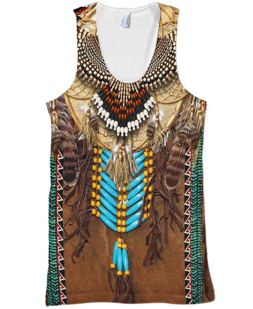 WelcomeNative Native Fringed Motifs 3D Hoodie, All Over Print Hoodie, Native American
