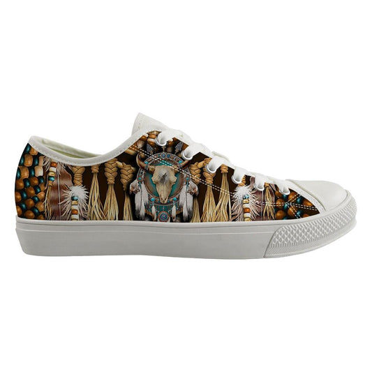 WelcomeNative Buffalo Feather Shoes, 3D Shoes, All Over Print Shoes