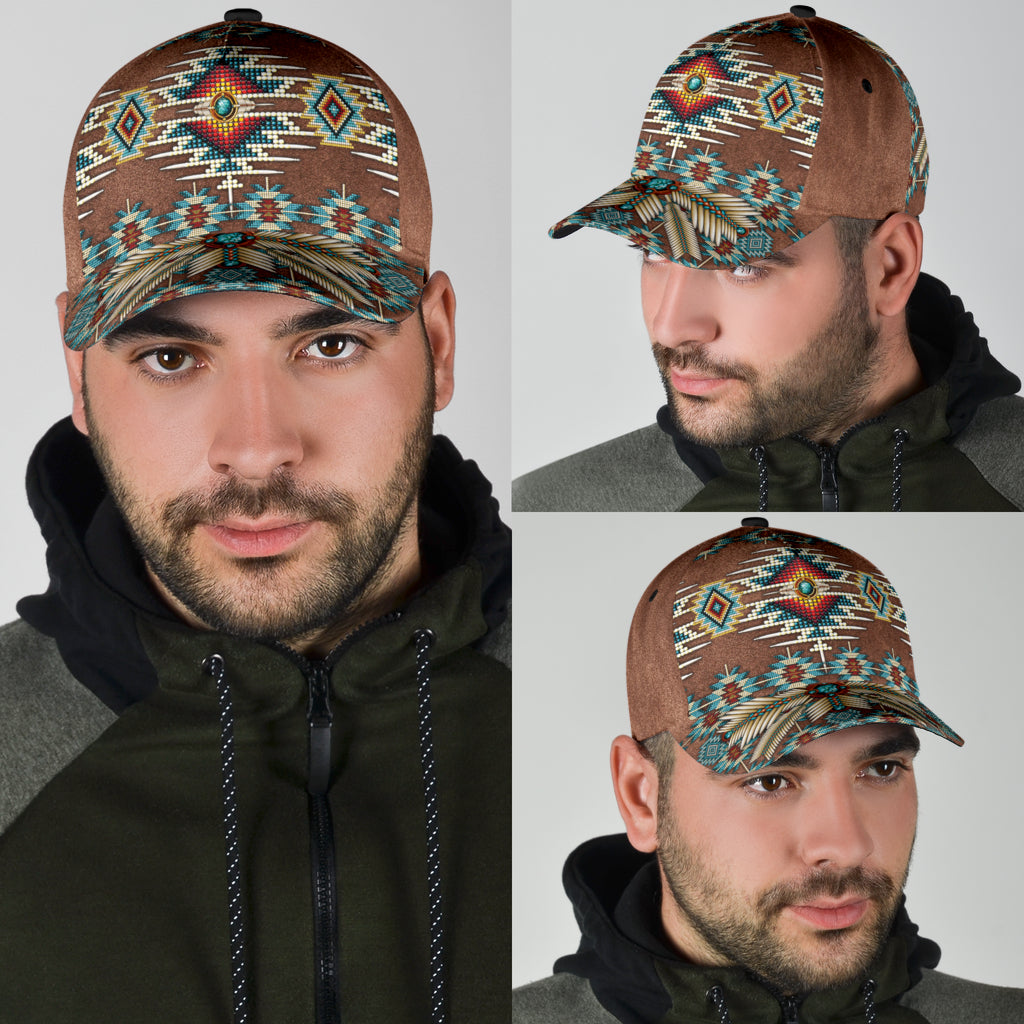 WelcomeNative Native Pattern Cap, 3D Cap , All Over Print Cap