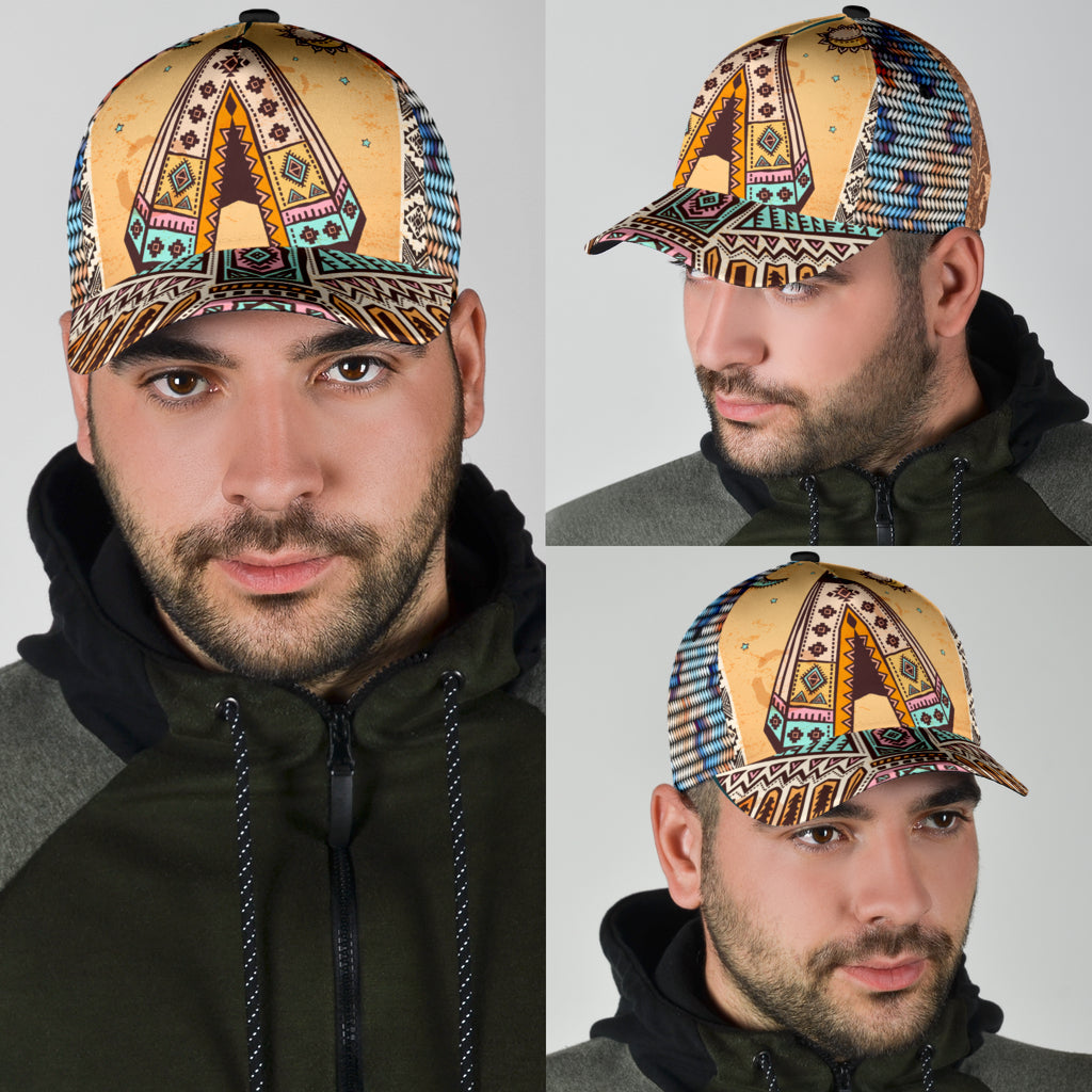 WelcomeNative Native American Pattern Cap, 3D Cap , All Over Print Cap