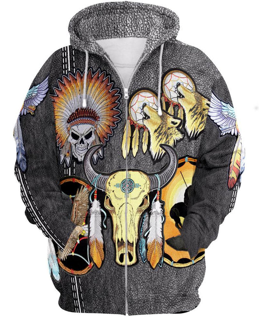 WelcomeNative Native Buffalo 3D Hoodie, All Over Print Hoodie, Native American